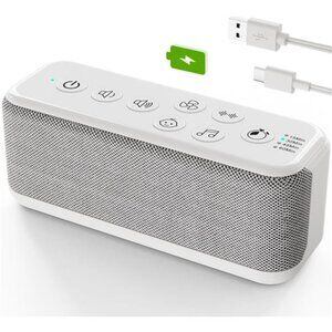 Sound Machine for Adults, USB Rechargeable White Noise Machine